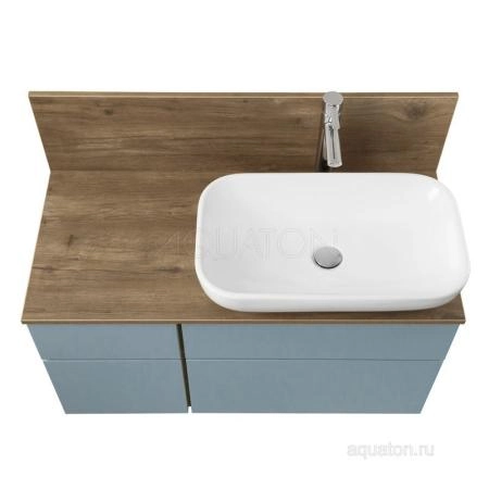 Тумба под раковину AQUATON Мишель 100 без столешницы, дуб рустикальный, фьорд 1A256901MIX30