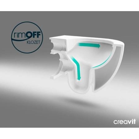 Унитаз CREAVIT FREE подвесной безободковый с биде FE322-00CB00E-0000 (сиденье отдельно)