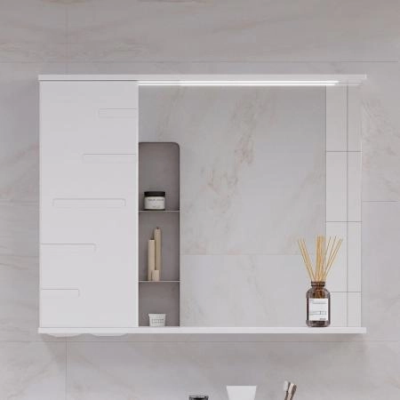 Зеркало-шкаф с LED подсветкой Volna Joli 80 левое (белый)