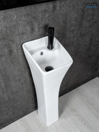 Раковина моноблок Gid M9012 30x33 напольная белая