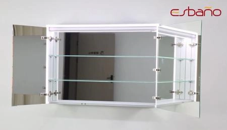 Зеркальный шкаф ESBANO ES-5010NS LED подсветка с розеткой 1000x700X140