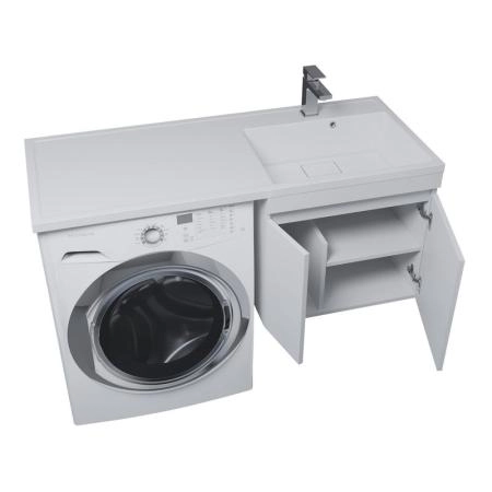 Тумба под стиральную машину Uperwood Magenta, 60 см, подвесная, белая, с дверцами