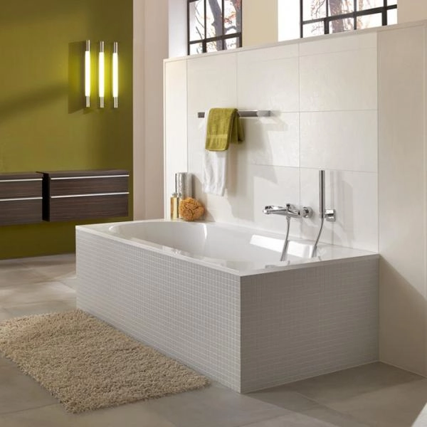 Villeroy&Boch Oberon Ванна встраиваемая 1700*750*450, к-т ножек, материал: Quaryl, цвет: альпийский белый
