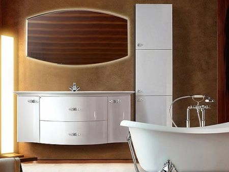 Шкаф Belux навесной Версаль ПН 50 (петли справа) Белый глянцевый