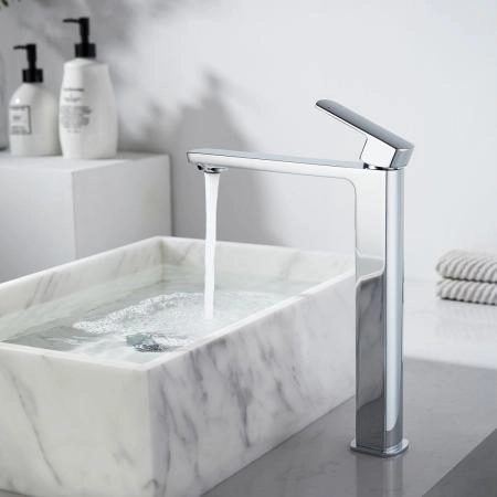 Смеситель высокий для раковины Vincea Next VBF-1N2CH однорычажный, хром