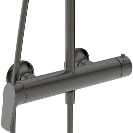 Ideal Standard La Dolce Vita Душевая система, с настенным смесителем для душа, верхний душ 30см., душевая лейка Stick, шланг Idealflex 175см., цвет: PVD Magnetic Grey (Магнит)