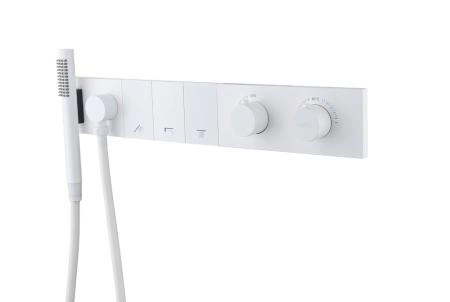 Смеситель ZODIAC Boheme THERMO с ручным душем MATT WHITE 133-SYS-MW