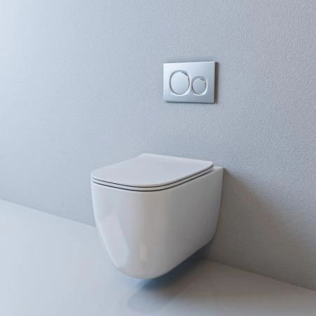 Унитаз ESBANO GARANT безободковый подвесной белый 510x350x360