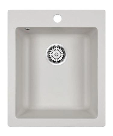 Мойка для кухни Paulmark LEER, PM104249-WH, белый, 415х490 мм