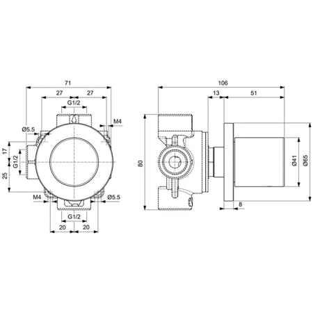 Ideal Standard Joy Neo Переключатель потоков, 3/4 (внешняя часть), для монтажа с A2391NU, цвет: PVD Magnetic Grey