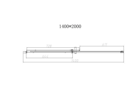 Душевая дверь Vincea Dice VDS-4D140CL, 1400, хром, стекло прозрачное