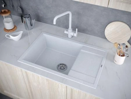 Кухонная мойка Paulmark VERLASS PM317850-GR серый 780х500 кварцевая
