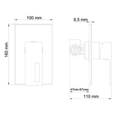 Смеситель для ванны WasserKraft Alme 1541 хром