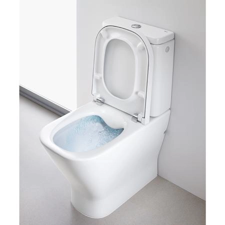 Roca The Gap Square Унитаз моноблок 36x60см, безободковый, универсальный выпуск, цвет: белый