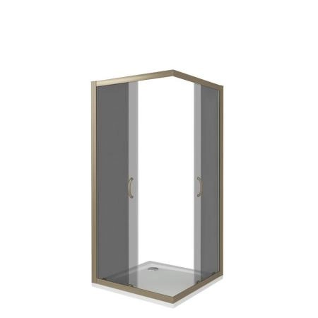 Душевой уголок GOOD DOOR JAZZE CR-100-B-BR 100x100 тонированное