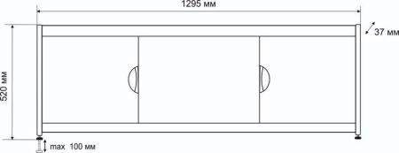 Экран под ванну EMMY Малибу 1,3 м