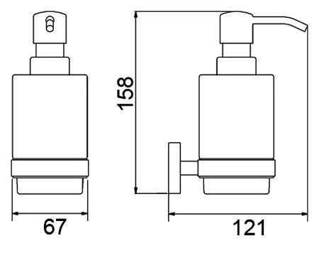 Дозатор Timo Saona (13039/03) черный