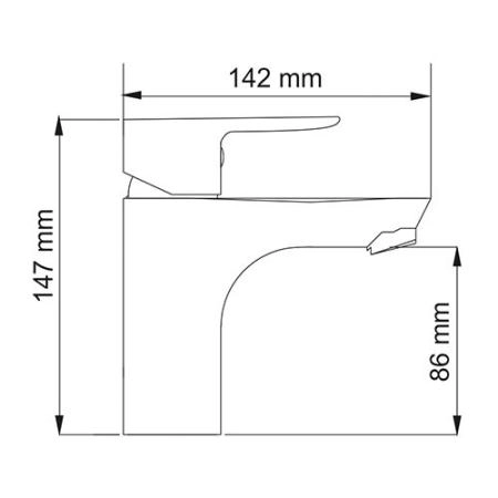 Смеситель для умывальника WasserKraft Leine 3503 хром