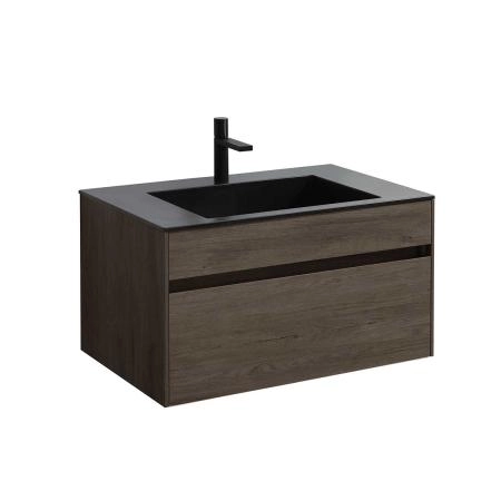 Тумба под раковину Vincea Chiara 800 подвесная, 1 выкатной ящик soft-close, R.Oak