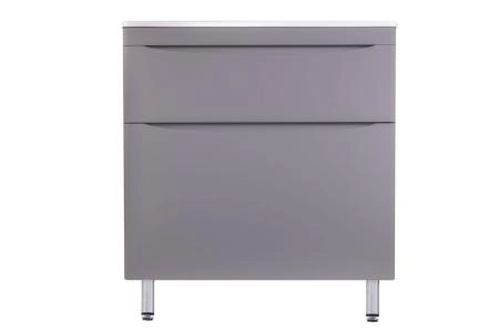 Тумба напольная Style Line Бергамо мини 80 (2 ящ.) Люкс антискрейтч серый, PLUS