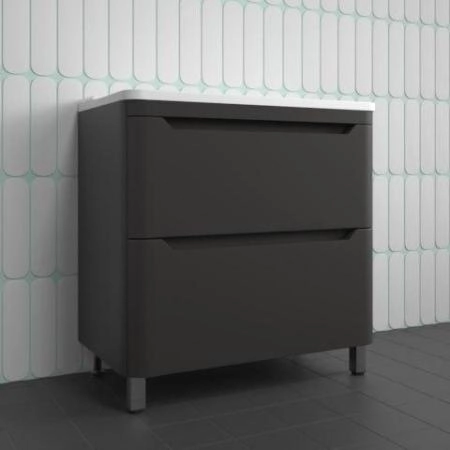 Напольная тумба Uperwood Ocean ToceanF80b2 80 см черная 2 ящика