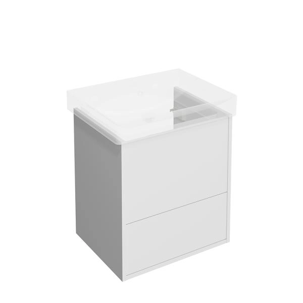 Тумба Kerama Marazzi PRO ПРО PRO.55.2\WHT.M подвесная 2 ящика 55, белая матовая