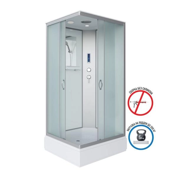 Душевая кабина Niagara NG-33084-14QP 1000х800х2150 средний поддон  26см стекло матовое