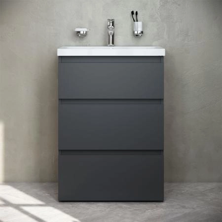 Тумба под раковину напольная AM.PM GEM S M91FSX0602GM графит матовый