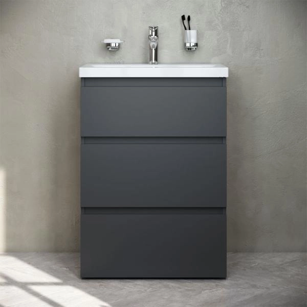 Тумба под раковину напольная AM.PM GEM S M91FSX0602GM графит матовый