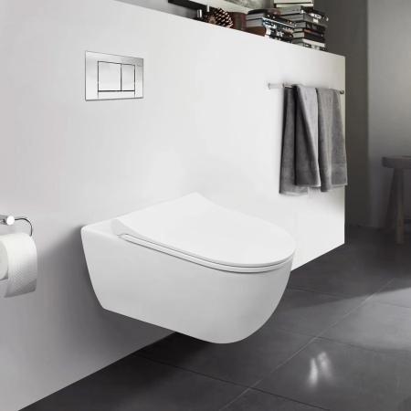 Унитаз подвесной Azario FERIO 360х545х330 безободковый  с сиденьем микролифт (87565)