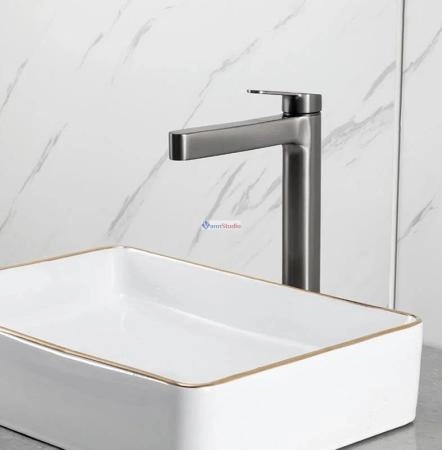 Смеситель Gappo G1099-89 высокий для раковины Оружейная сталь