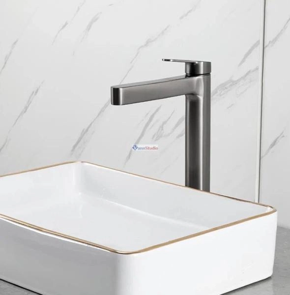 Смеситель Gappo G1099-89 высокий для раковины Оружейная сталь