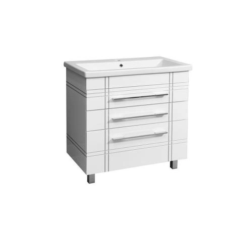 Тумба под умывальник Stella Polar Опера 80, патина серебро, Сомо 80