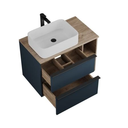 Тумба под раковину SANGRO 80 под наклад.умыв., с 2-мя ящ+ниши, индиго
