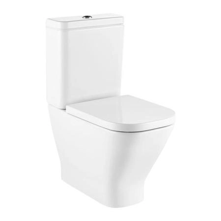 Roca The Gap Square Унитаз моноблок 36x60см, безободковый, универсальный выпуск, цвет: белый