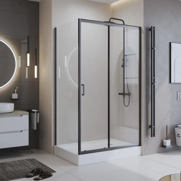 Душевой уголок BelBagno UNO-195 120x90 матовое стекло 5 мм профиль хром UNO-195-AH-1-120/90-P-Cr