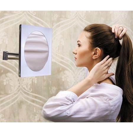 Зеркало косметическое Wasserkraft K-1008 с LED-подсветкой, 3-х кратным увеличением