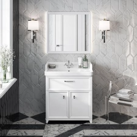 Тумба Kerama Marazzi POMPEI ПОМПЕИ PO.N.80.3\WHT напольная с 3 ящиками 80, белая глянцевая