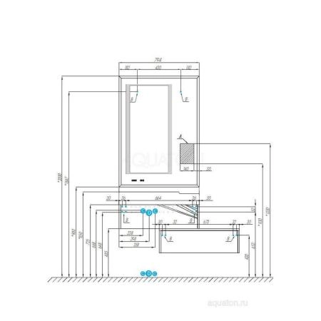 Комод Aquaton Сакура 1A220403SKW80 60 с ящиком,ольха наварра/белый глянец