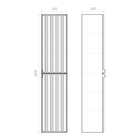 Шкаф-колонна Comforty Тенерифе-35 00-00022176 белый матовый
