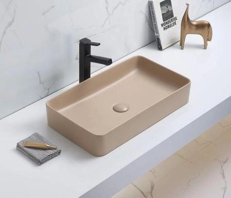 Раковина Ceramalux NC 60x35 Капучино, 78189MC-1 прямоугольная