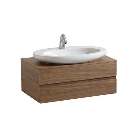 Laufen Alessi One Тумба с раковиной, 80х50х33см, с 2 выдвиж. ящиками, подвесная, покрытие LCC, цвет: орех