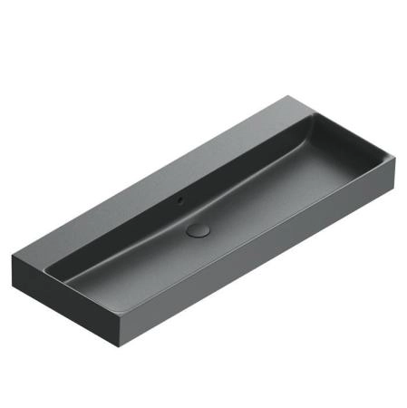 Catalano Premium Раковина 120x47см, без отв., цвет: черный матовый