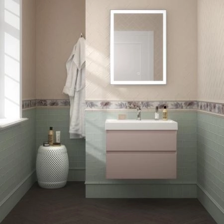 Раковина Kerama Marazzi CUBO КУБО CU.wb.70 подвесная\мебельная 70, белая глянцевая