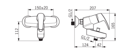Смеситель для ванны Oras Safira 1072X хром