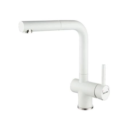 Смеситель для кухни Paulmark Dosse белый матовый Do214418-431