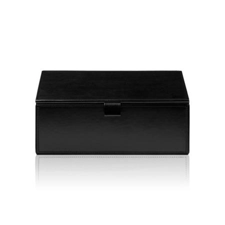 Decor Walther Brownie BMD2 Универсальная коробка 24.5x13x9.5см, с крышкой, настольная, цвет: черная кожа