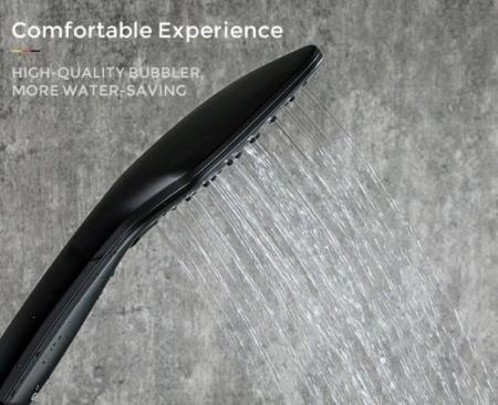 Смеситель Gappo G1117-6 на борт ванны 3 отверстия, чёрный