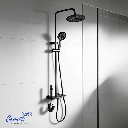 Душевая стойка Ceruttispa IGINO G цвет графит