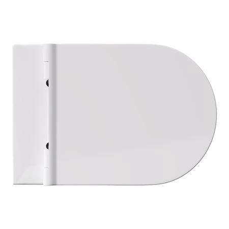 Alice Form Унитаз 50х35см., подвесной, безободковый, с сиденьем и крышкой с микролифтом, с набором для крепления, цвет: белый глянцевый